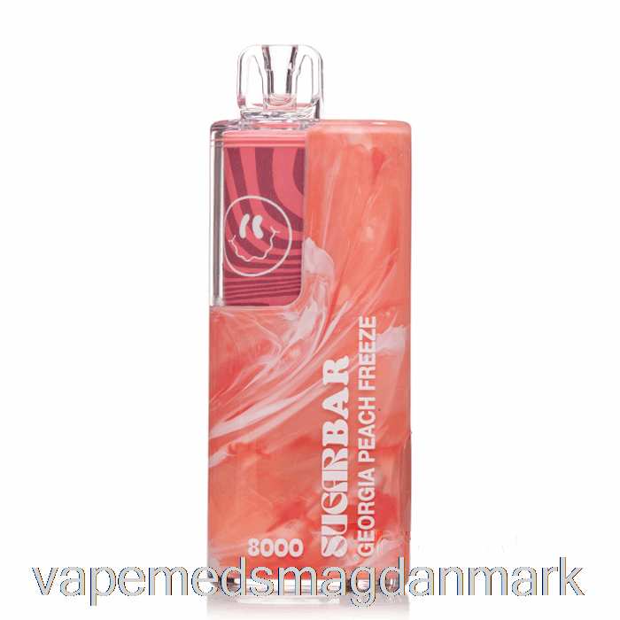 Vape Juice Sukker Bar Sb8000 0% Nul Nikotin Engangs Georgia Fersken Fryser